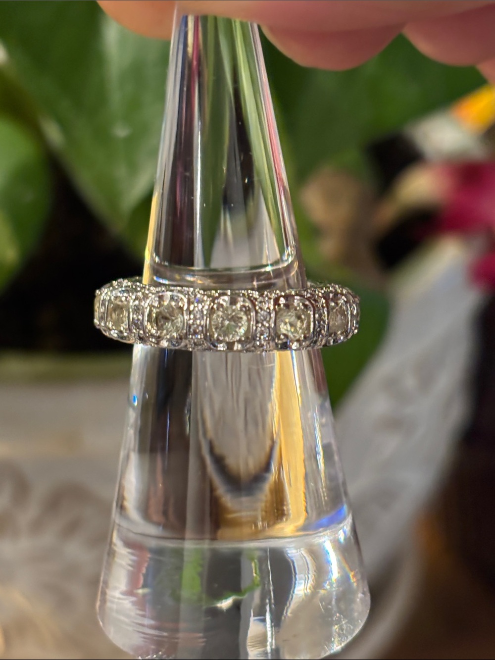 Classic CZ Diamond Eternity Band - White